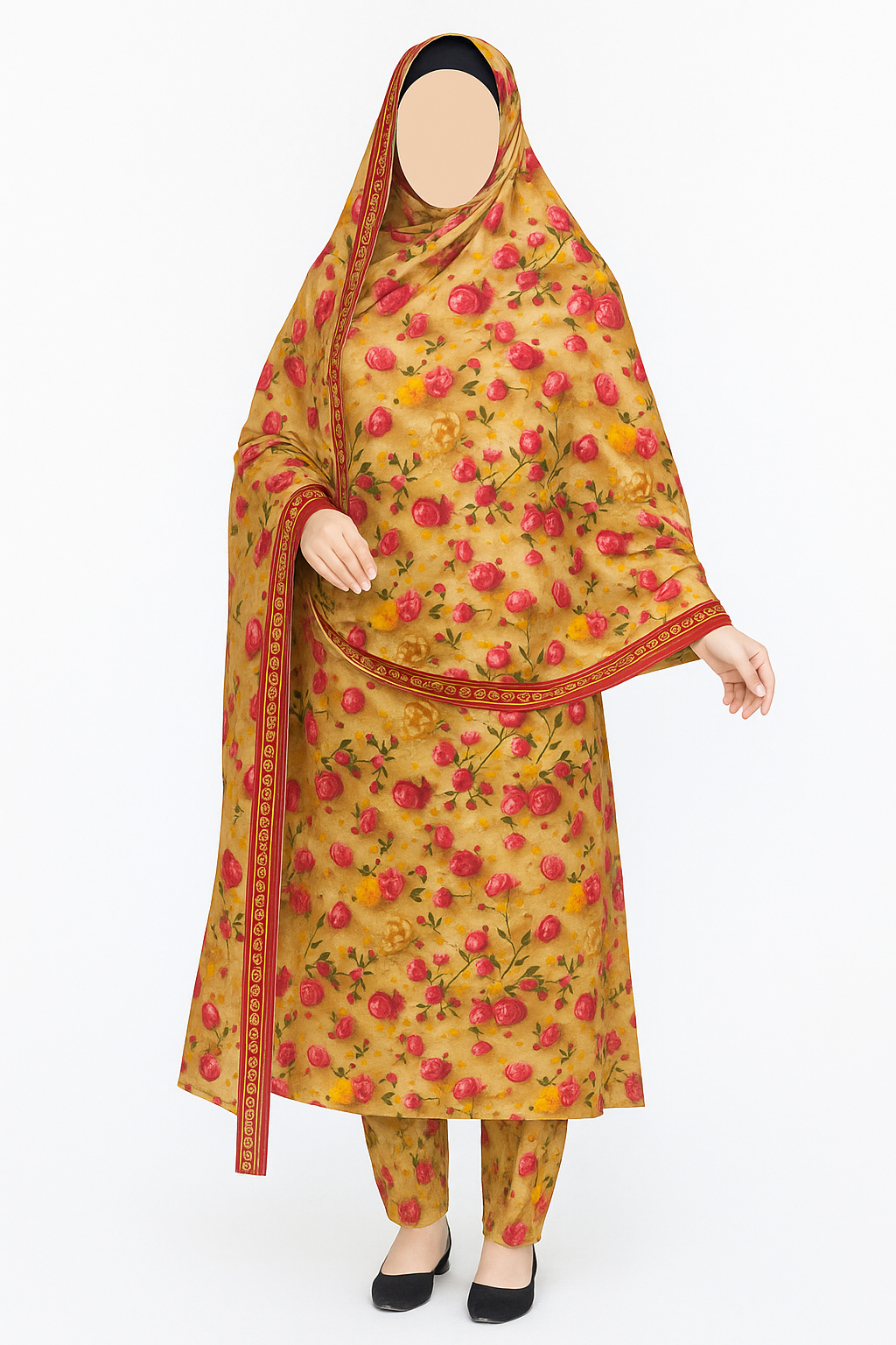 ABUZAR – 3D Digital Cotton Print 3 Piece Unstitched Suit (7.25 Meters)