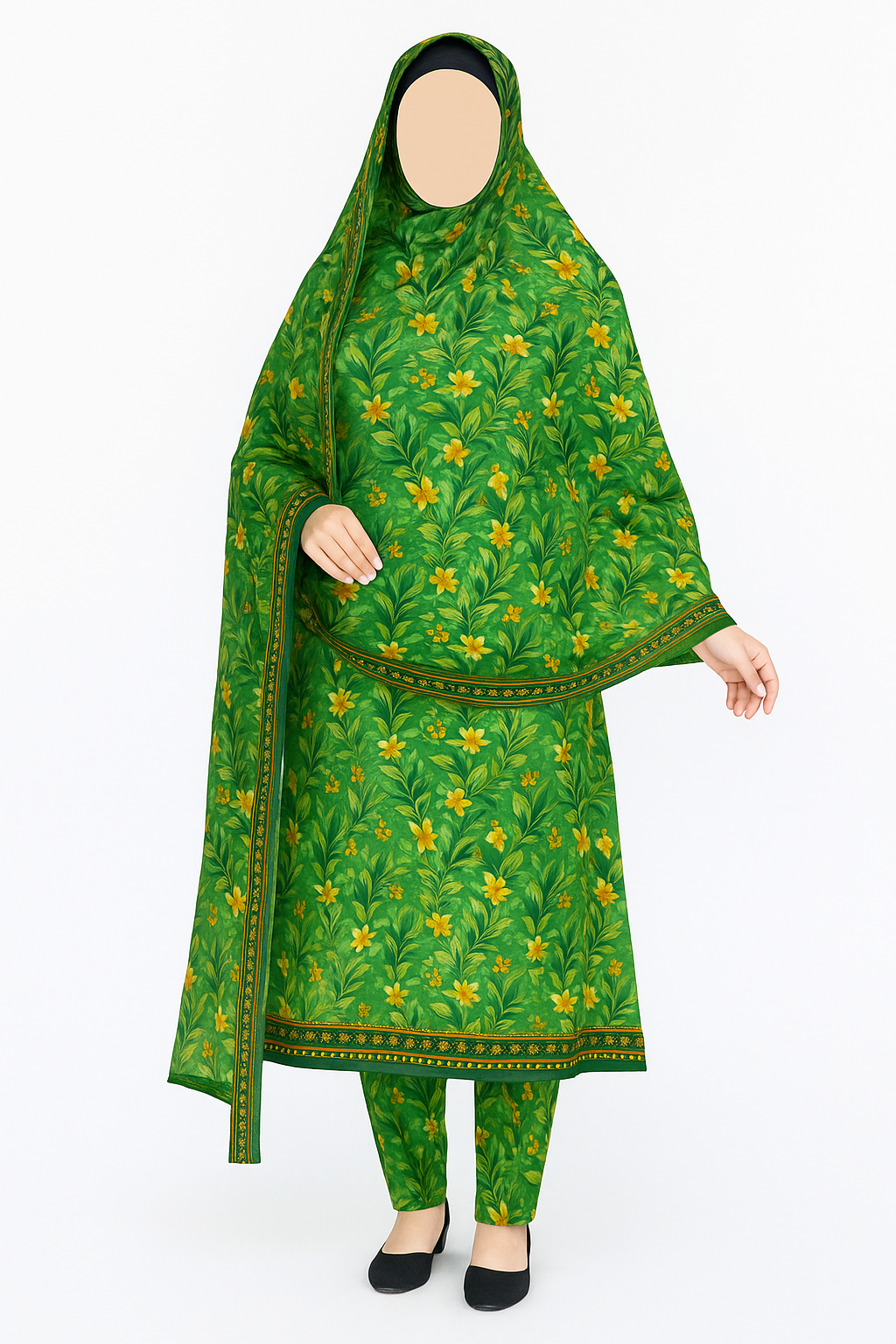 ABUZAR – 3D Digital Cotton Print 3 Piece Unstitched Suit (7.25 Meters)