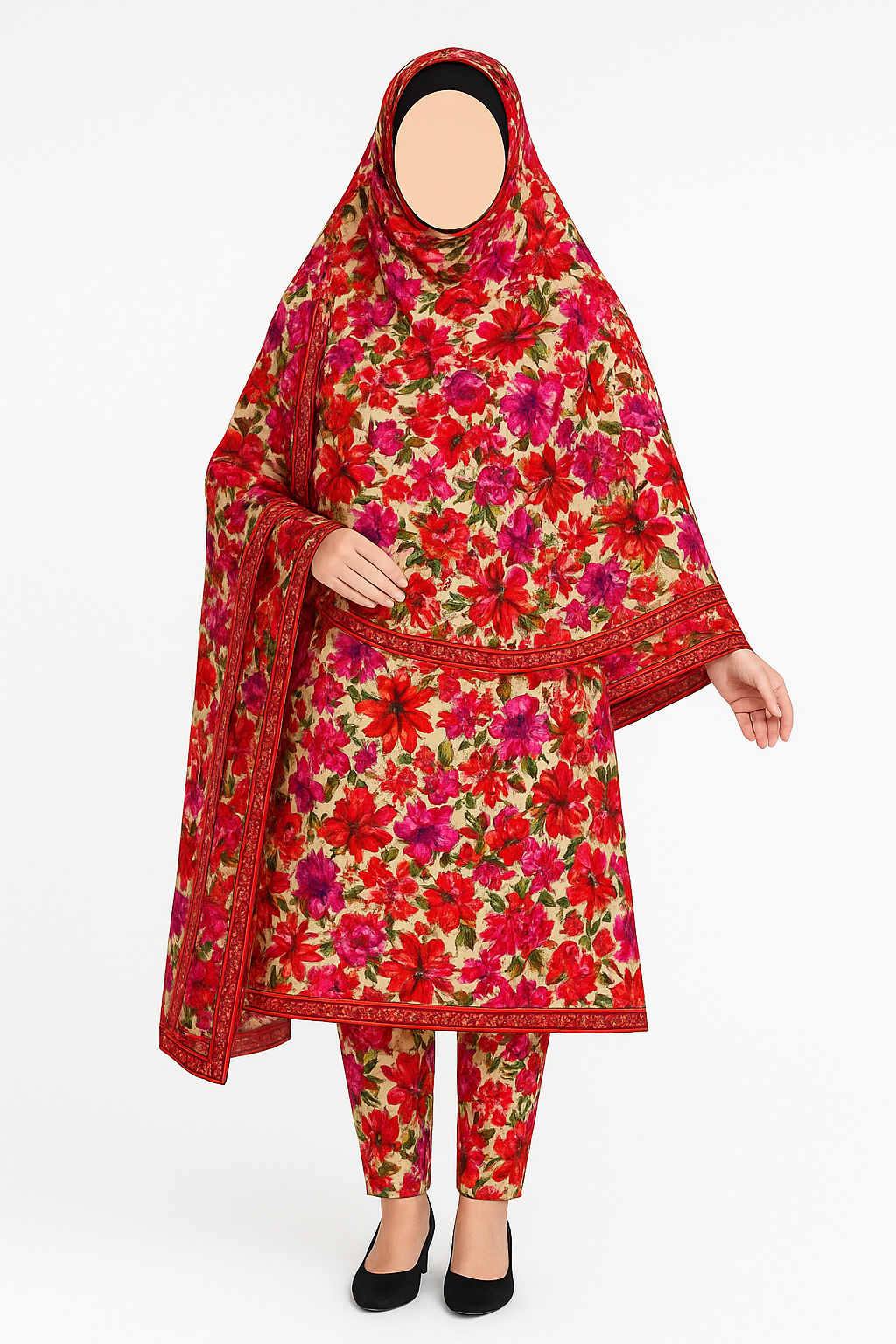 ABUZAR – 3D Digital Cotton Print 3 Piece Unstitched Suit (7.25 Meters)