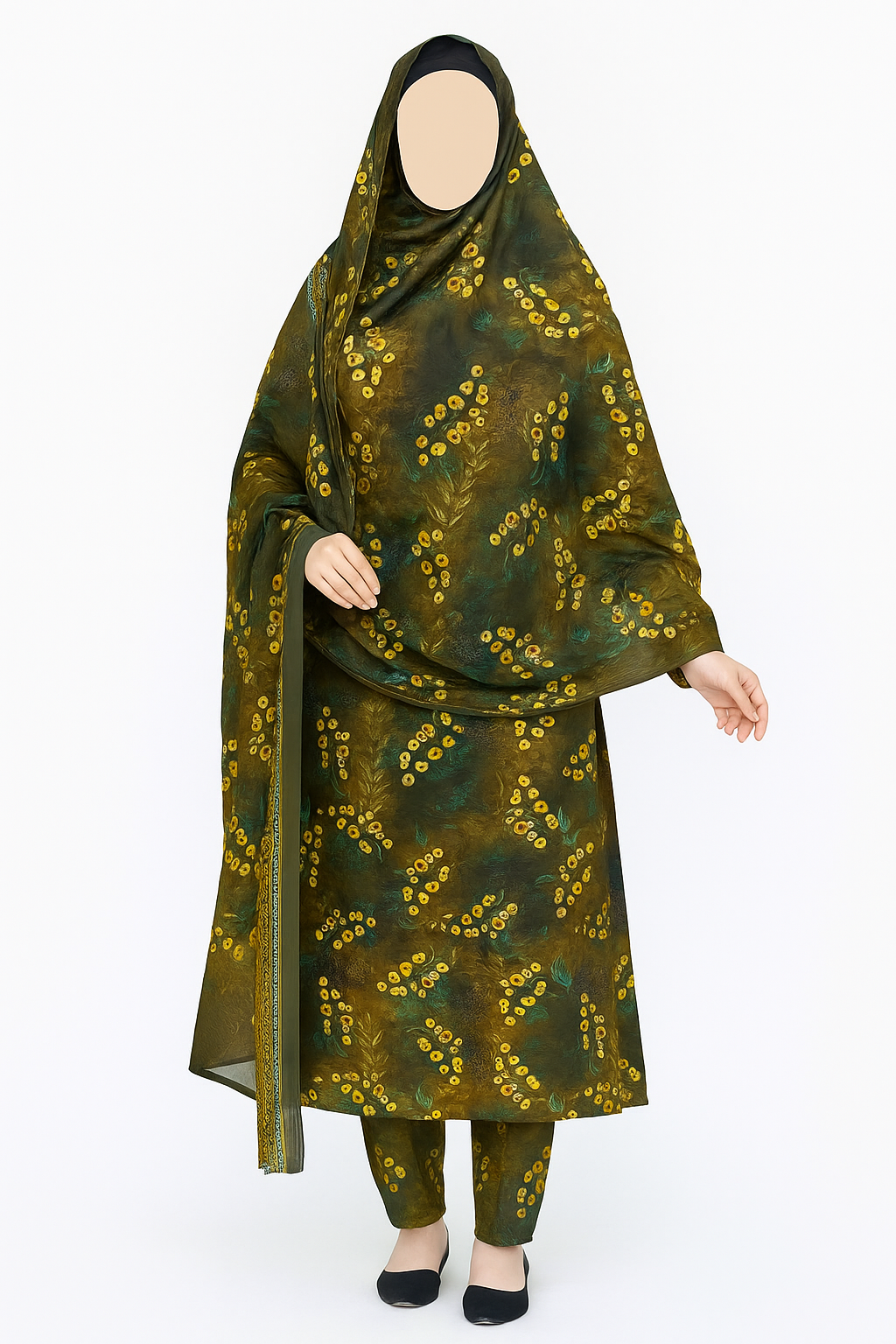 ABUZAR – 3D Digital Cotton Print 3 Piece Unstitched Suit (7.25 Meters)