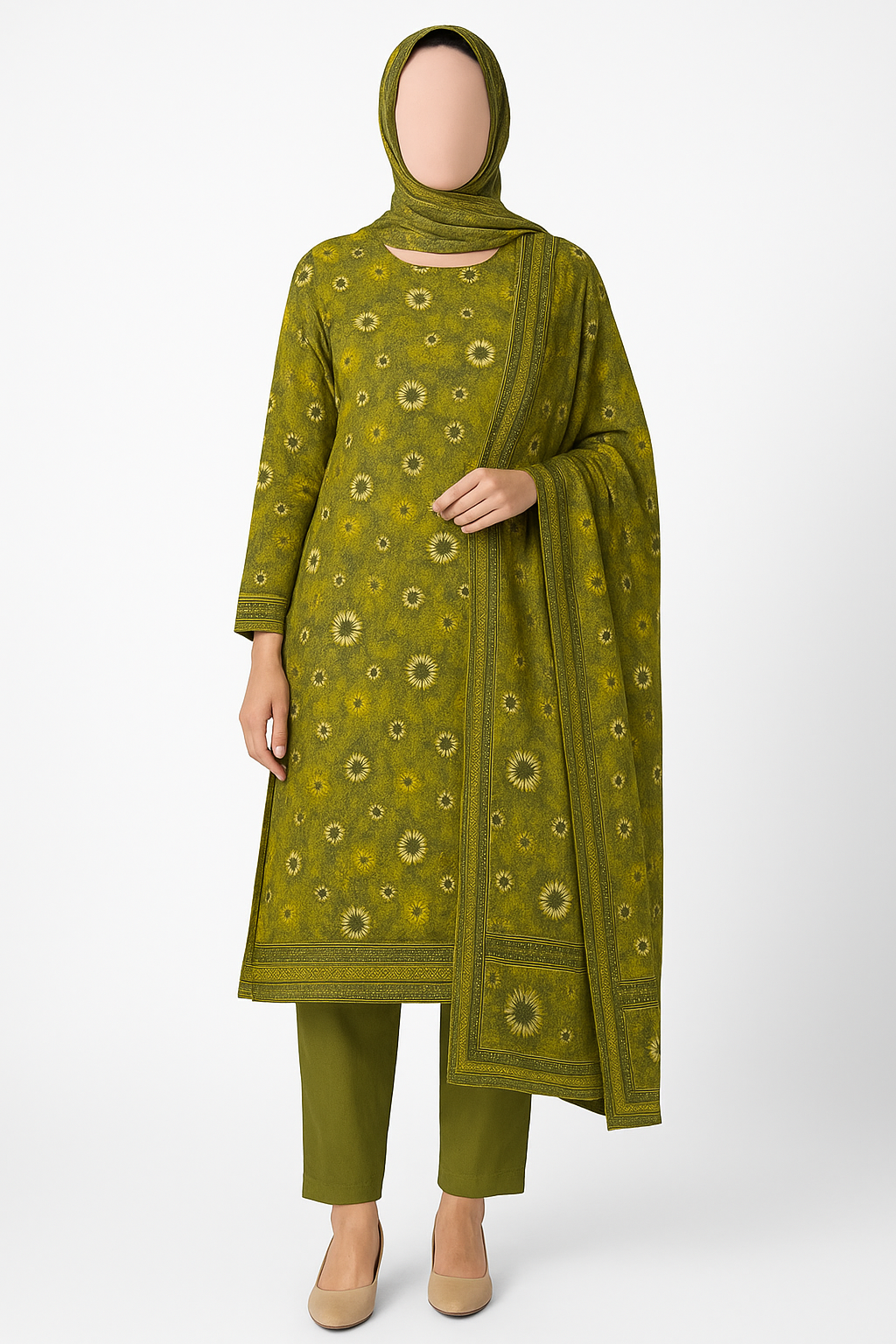 ABUZAR – 3D Digital Cotton Print 3 Piece Unstitched Suit (7.25 Meters)