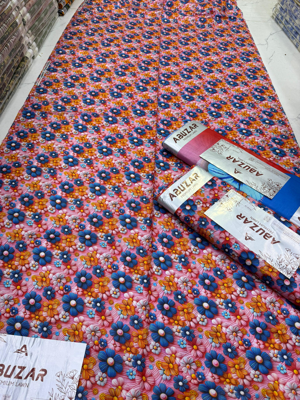 ABUZAR – Digital Premium Cotton 3 Piece Unstitched Suit (7.25 Meters)