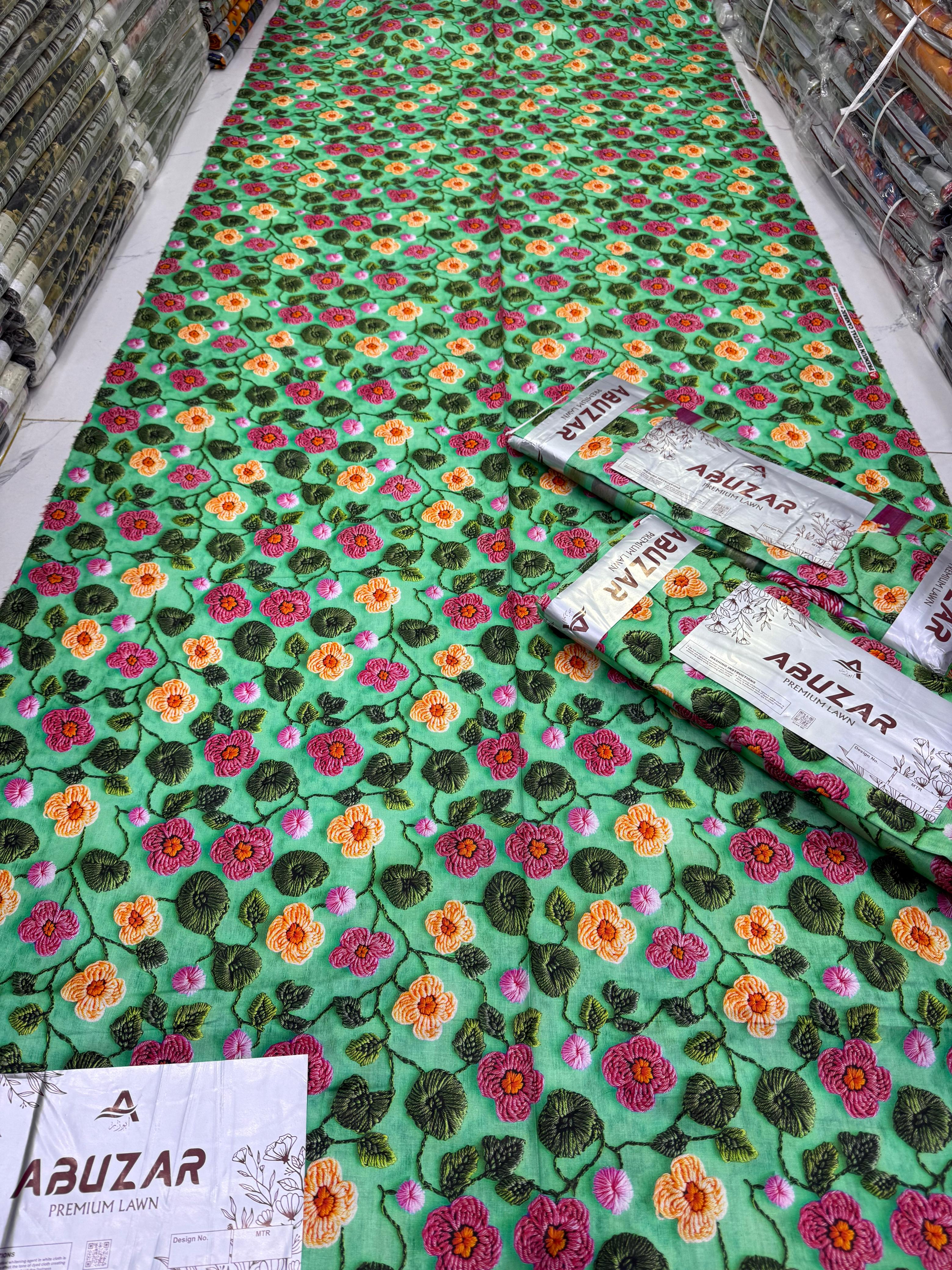 ABUZAR – Digital Premium Cotton 3 Piece Unstitched Suit (7.25 Meters)